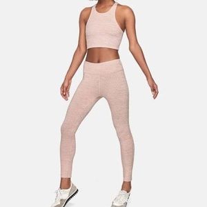 Pink Outdoor Voices Legging & Bra Set - Tech Sweat. Both size small.